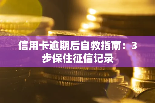 济南信用卡逾期后自救指南：3步保住征信记录